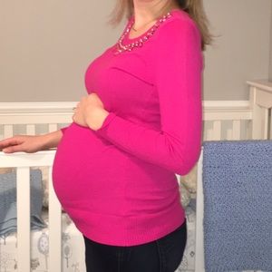 Gorgeous pink maternity sweater